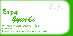 roza gyurki business card