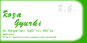 roza gyurki business card